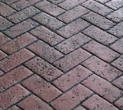 Paver style brick designed stamped concrete