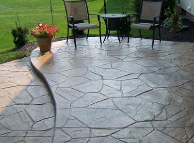 Stamped concrete patio in MIlford, CT.